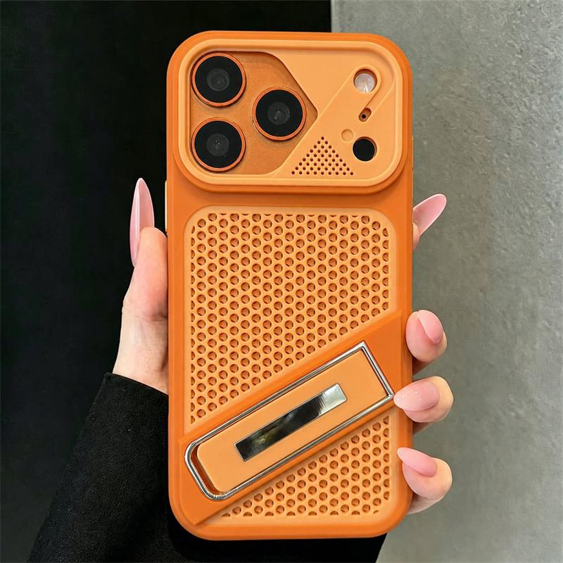 Роскошный чехол-подставка для iPhone 17 13 12 11 14 15 16 Pro Max с теплоотводом, мгновенно трансформирующийся в бампер для 17Promax