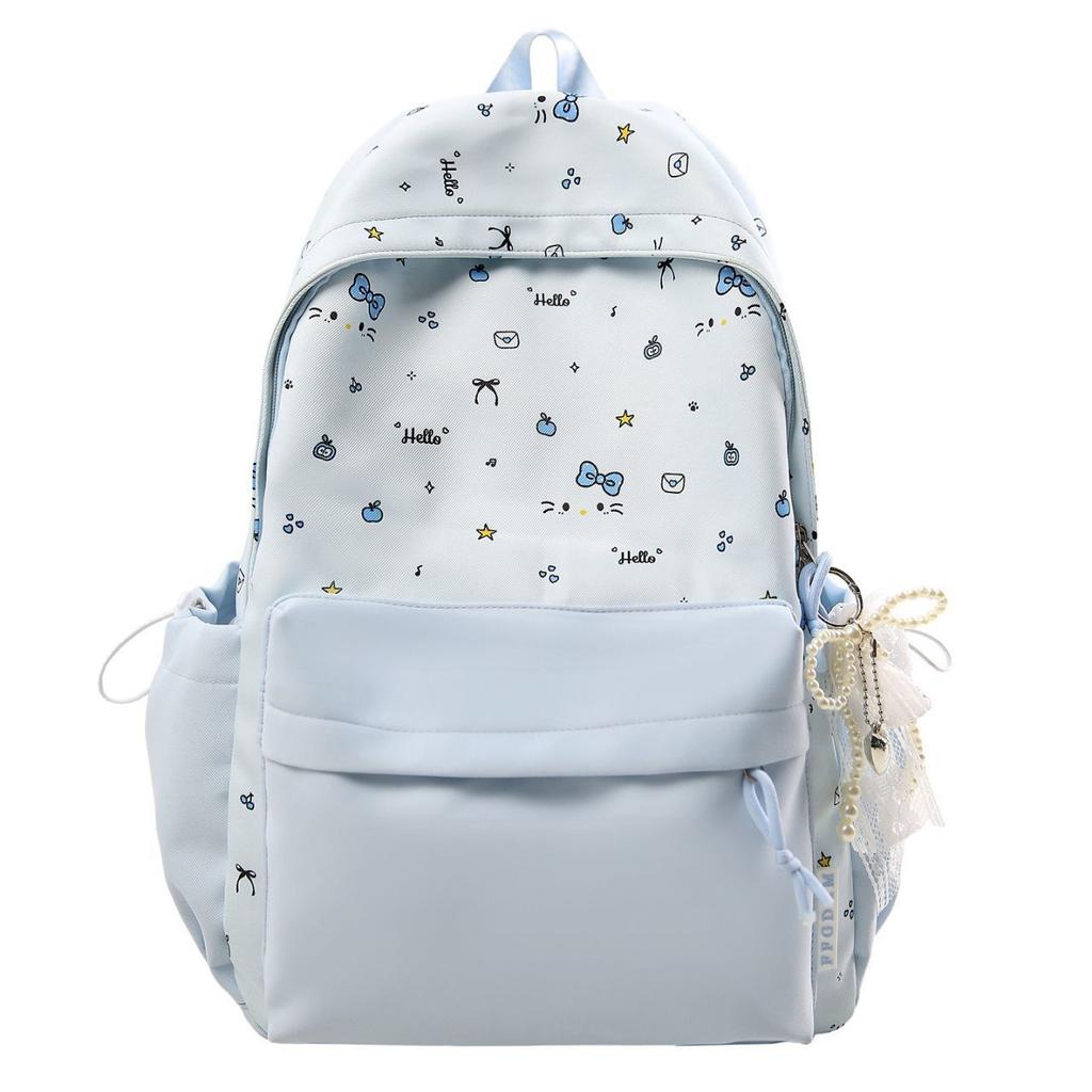 Школьная сумка Корейская версия ins Мультяшный Рюкзак Hello Kitty Женский Большой Вместимости Милый Рисунок Студенческая Школьная Сумка Милый Универсальный Рюкзак