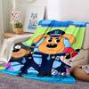 Sheriff Labrador Theme Printed Blanket - Perfect for Couch, Bed, Travel & Outdoor Use | Machine Washable, Cozy & Durable.