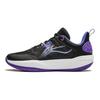 Li Ning Primary 3 V3 Comfortable Versatile Low Top Kids Basketball Shoes Kids Basketball Shoes Black Purple YKBU040-7