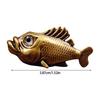 Ancient Fish Statue Handmade Copper Marine Animal Figurine Ornament For Living Room Bookshelf Decoration Sewing Project