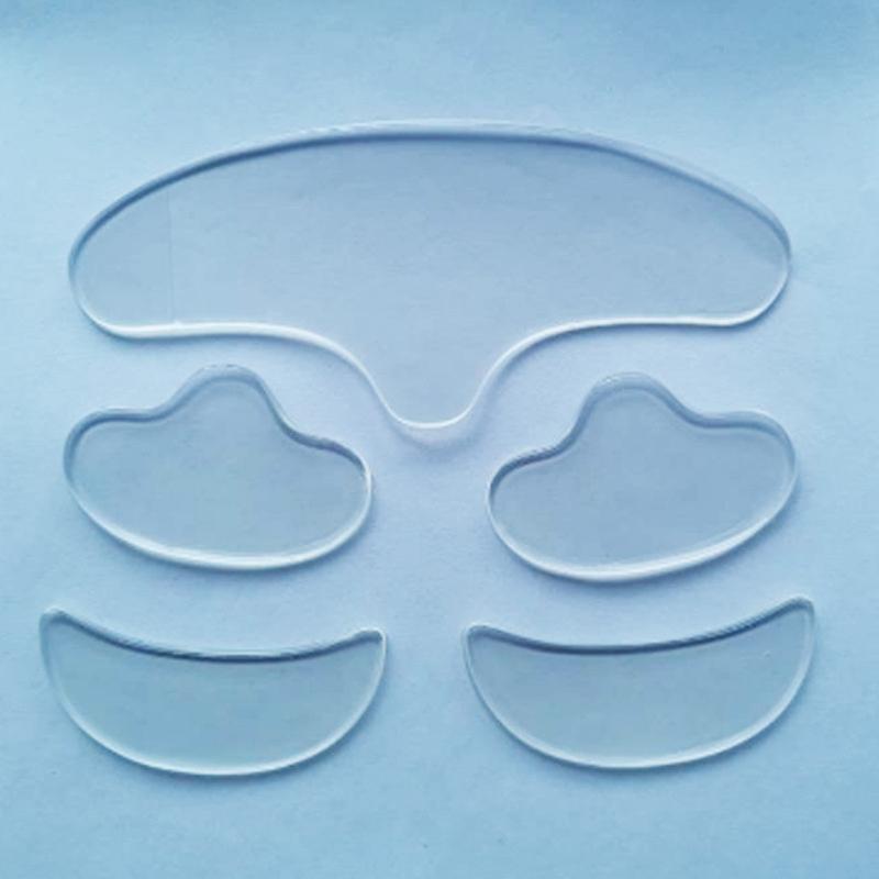 5 шт., наклейка для лица, лба, шеи, глаз, против морщин, старения, многоразовые силиконовые пластыри против морщин, инструмент для подтяжки кожи