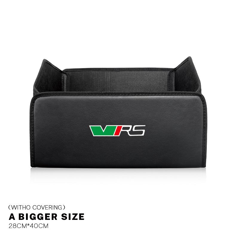 HIAQ2 Car Trunk Storage Box Leather Tidying Organizer Bag For Skoda Octavia Superb Rapid Kodiaq Karoq Fabia Kamiq Vision RS Yeti Scala