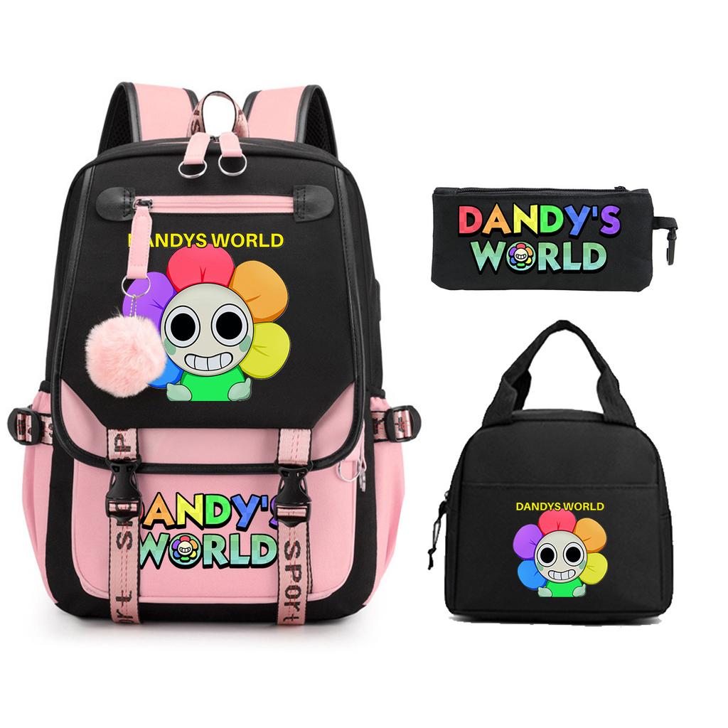 Модный рюкзак с принтом Dandy's world, трансграничный тренд, универсальная студенческая сумка для кампуса для мужчин и женщин