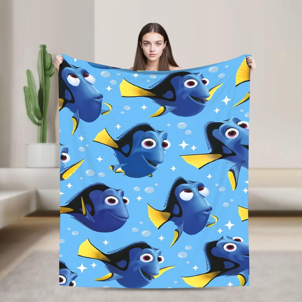 Warm Blanket Custom Kawaii Printed Dory Finding Nemos Throw Blanket Flannel Bedspread For Bedroom Fashion Sofa Bed Cover