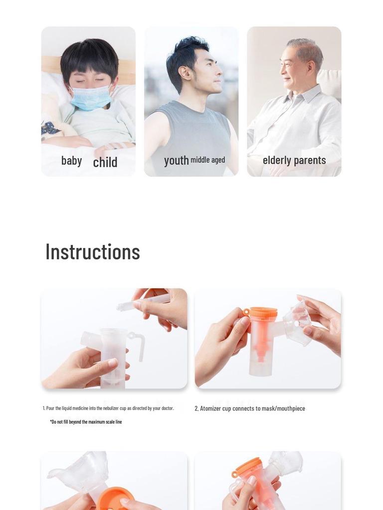 Yuyue 403A Silent Medical Nebulizer for Children, Adults, and Infants