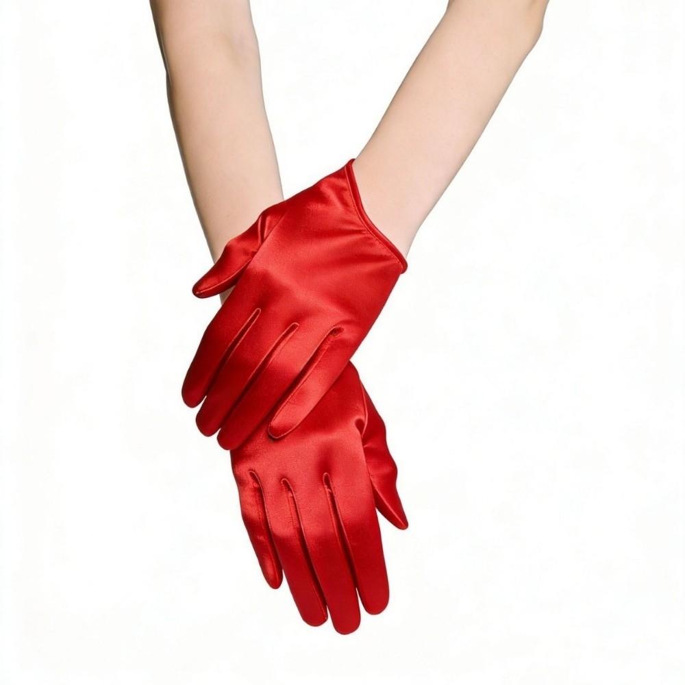 Anti-Slip Halloween Half Palm Gloves Palm Guard Dance Mittens Performance