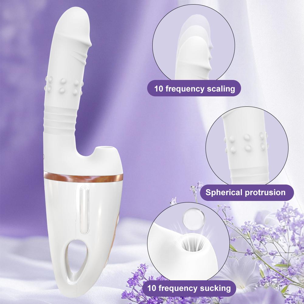 Automatic Telescoping Dildo Sex Machine With Suction Cup Powerful Sucking Vibrator Nipple Clitoris Stimulator Sex Toy for Women