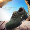 Labor Shoes Anti-piercing and Breathable Inner Army Green Protective Shoes Non-slip and Wear-resistant Work Shoes