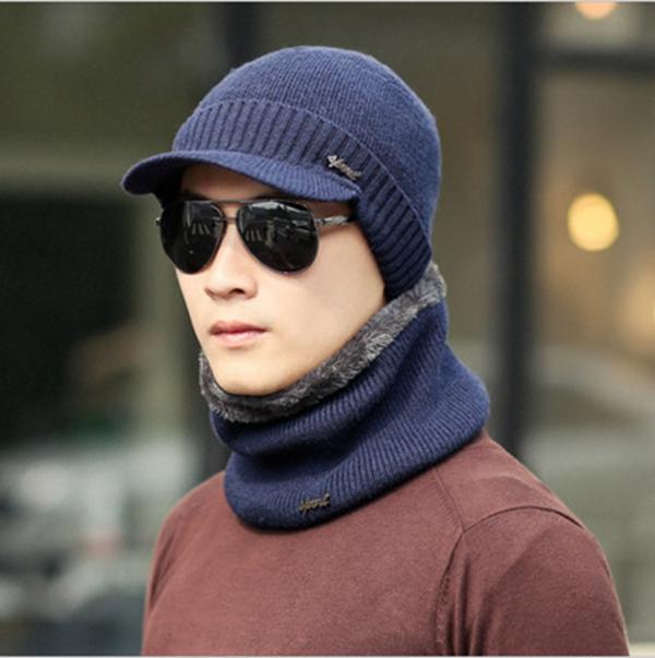 Зимние шапки Skullies Beanies Hat Зимние шапки для мужчин и женщин Шерстяные шарфы Шапки Балаклава Маска Gorras Капот Вязаная шапка Мужская вязаная фуражка