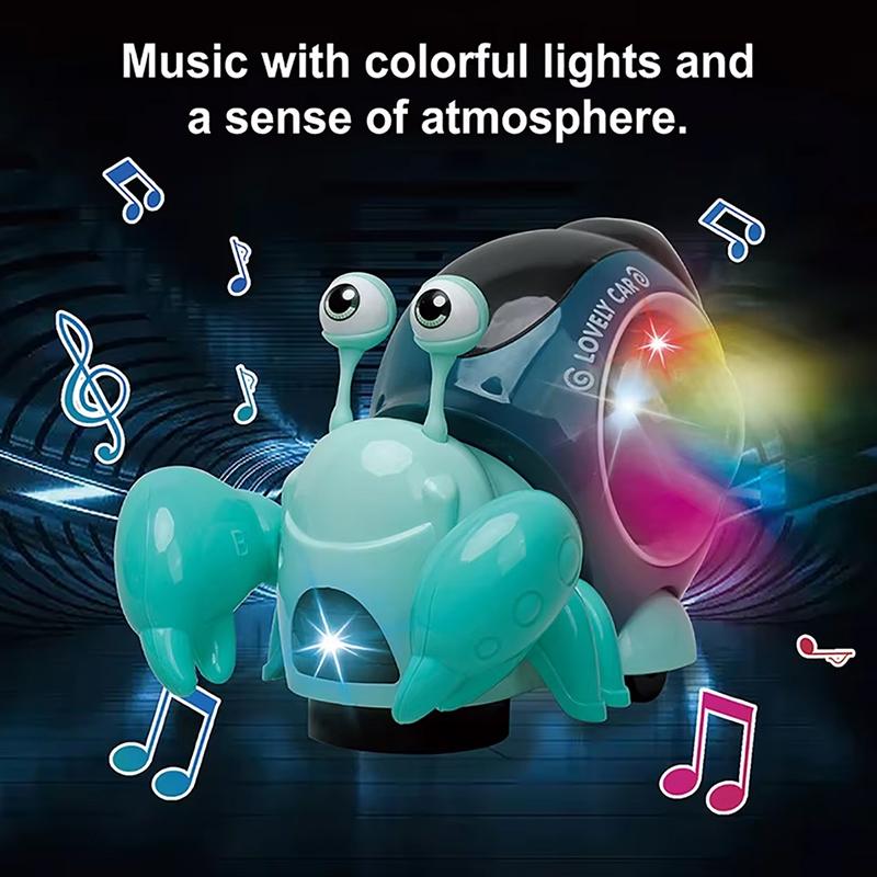 Детская электрическая универсальная улитка-рак-отшельник, свет, музыка, разборная электрическая головоломка, игрушка для раннего развития, без батарейки