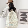 Aesthetic Students Backpack Nylon Shoulder Bag Large Capacity Floral School Bag  Textbook