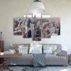 Feeby Five piece picture canvas print, Chicago skyscrapers