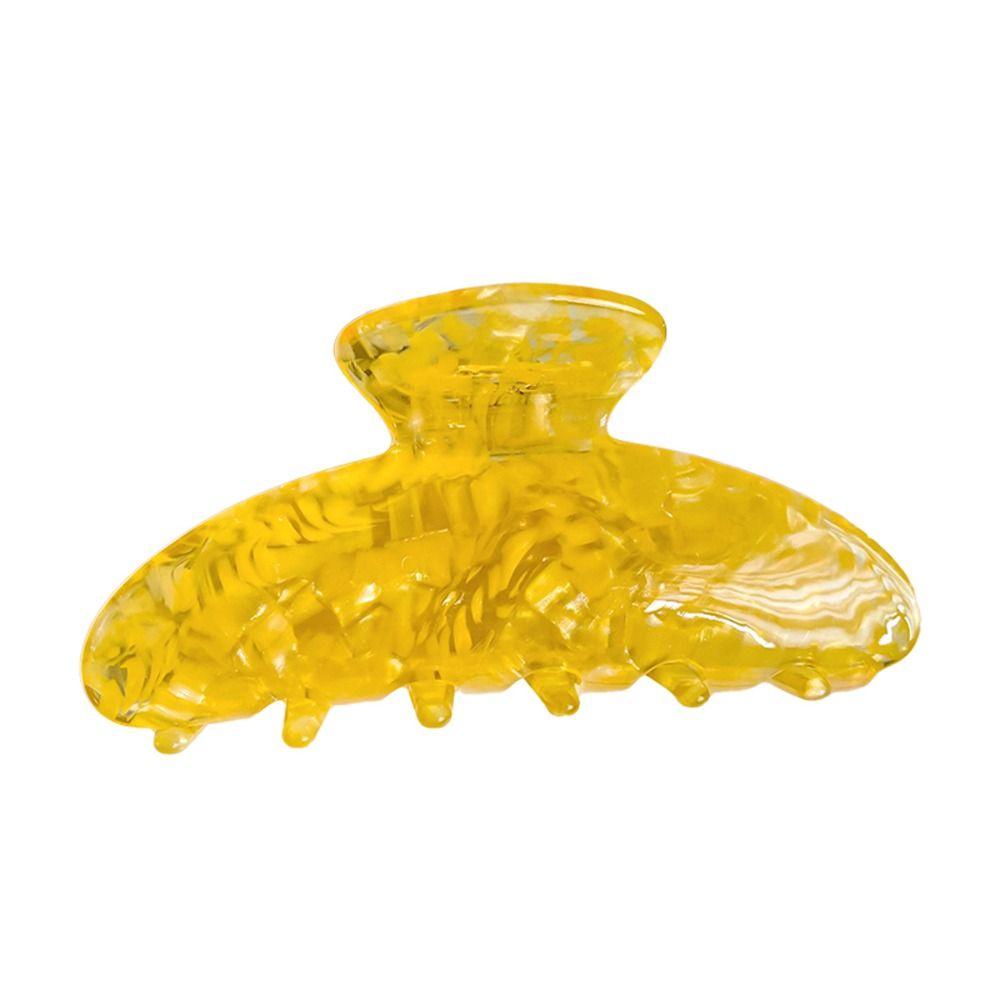 Hair Clip Irregular Pattern Shark Clip Solid Color Flower Hair Claw Fresh Acetate Hair Claw Girls