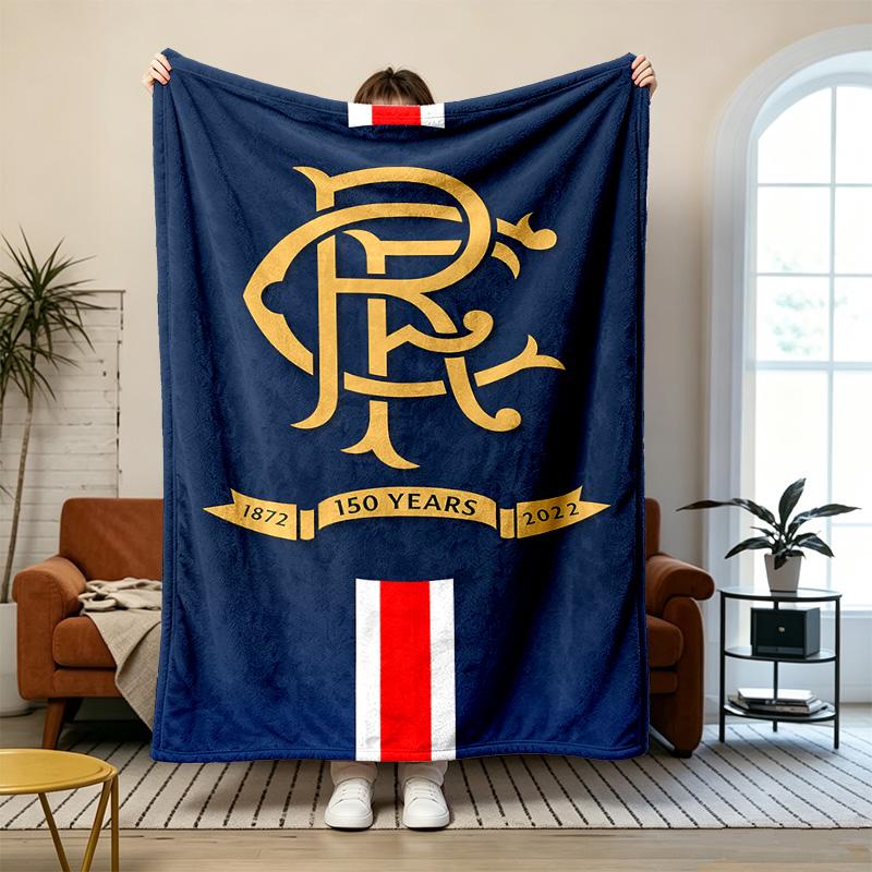 Rangers FC Soft and comfortable flannel Suitable for sofas living rooms outdoor camping travel and also makes a great anniversary gif