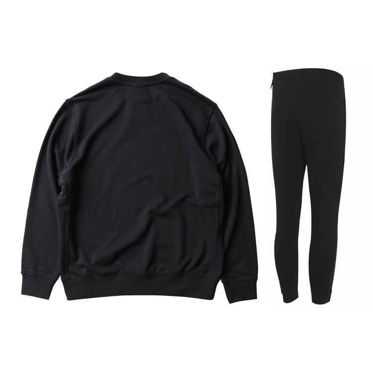 Nike Толстовка с капюшоном и штаны с логотипом, повседневный спортивный комплект для мужчин, черный цвет BV2667-010+CZ6380-010