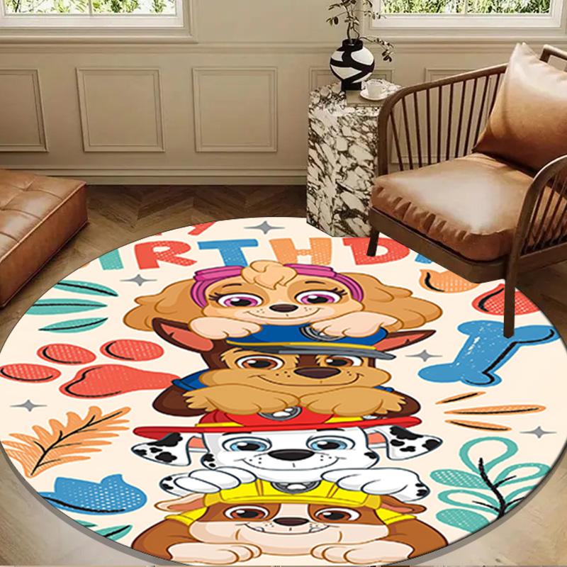 Paw Patrol: Heroic Rescue Round mat Home Decor, Chair rug For livingroom,Bedroom, doormat home decor Birthday Gift Christmas Gifts