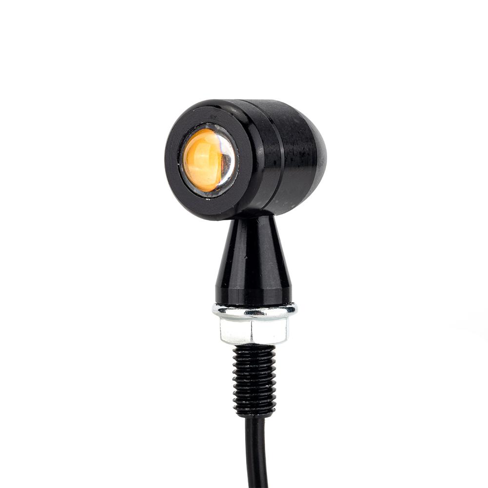 Мотоциклетные указатели поворота, плавные указатели поворота, 1 светодиод, предупреждающие индикаторы, мигающий желтый свет для скутера