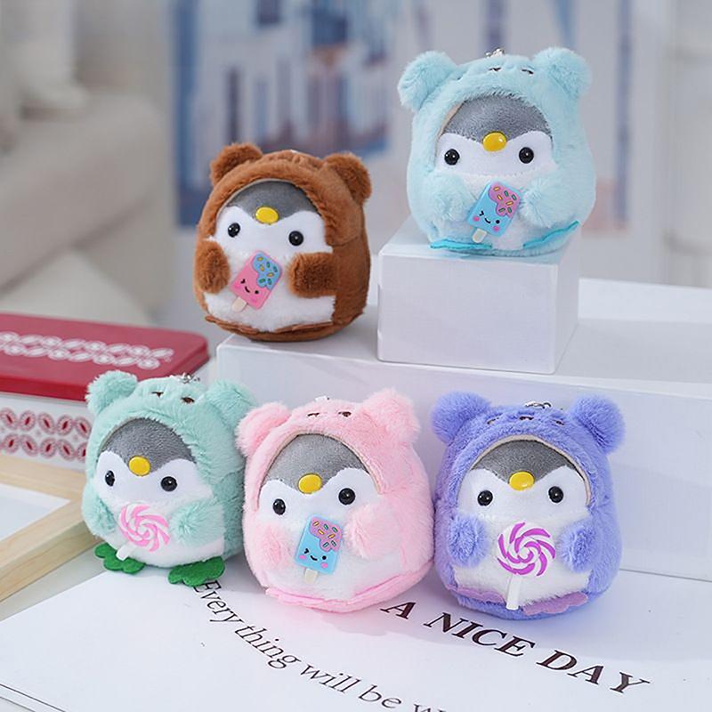 9Cm Small Penguin Plush Keychains Cute Plushie Doll Anime Kawaii Toys For Children Pendant Key Chain Woman Girl Birthday Gift