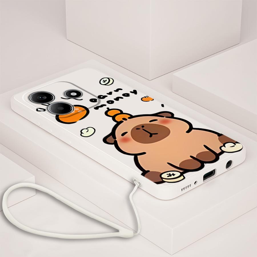 Cartoon Capybara Case for Xiaomi Redmi Note 15 Pro Plus 9 12S Note 14 13 12 8 11 14 9S 10 Lite 11S Phone Cover