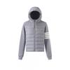 2026 Womens Hooded Down Jacket TB Stripe Spliced Outdoor Sports Warm Winter Coat