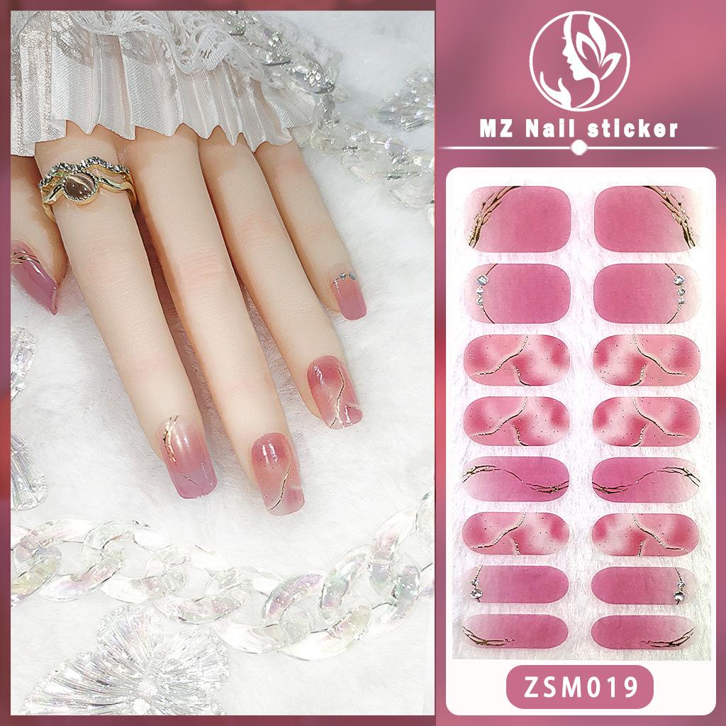 ZSM 3D Gel Nail Wraps, New Viral Elegant Style Waterproof Long Lasting Nail Stickers, No Top Coat Required