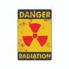 Danger Radiation Metal Tin Sign, Warning Sign, Radiation Area 51 Warning Sign
