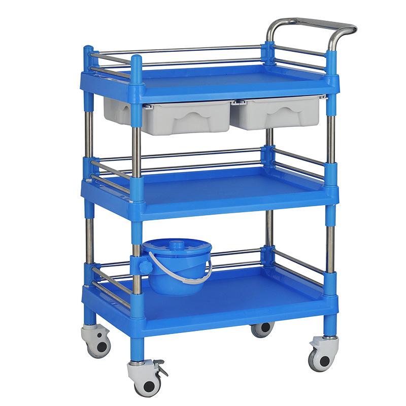 Медицинская тележка из нержавеющей стали: Маленькая тележка для хирургических инструментов и медсестринский столик