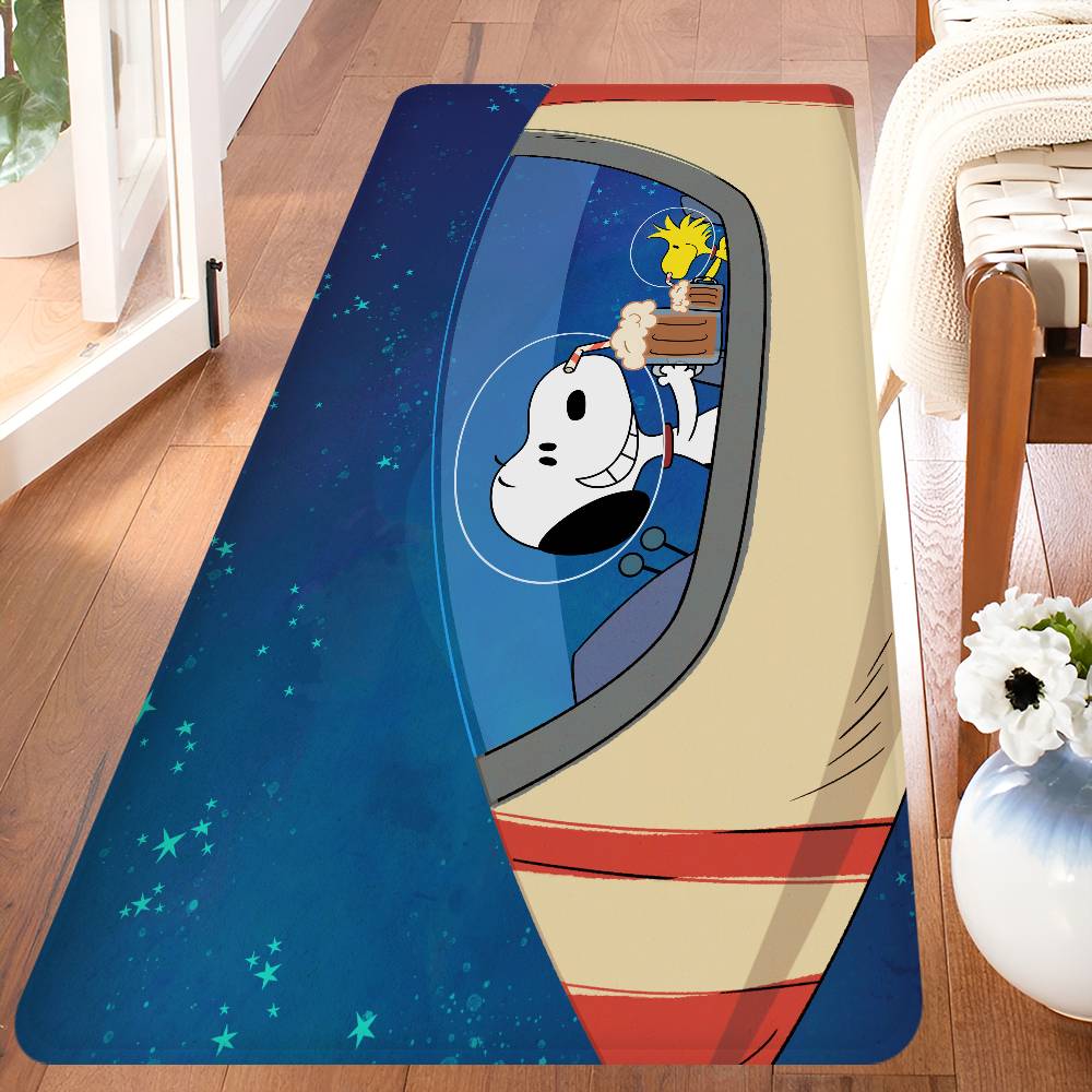 Cartoon S-Snoopy Anime Entrance Door Mat Washable Non-Slip Living Room Sofa Chairs Area Mat Kitchen Welcome Doormat