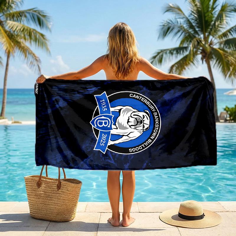 Canterbury-Bankstown Bulldogs Fashion Beach Towel Portable Soft Quick Dry Towel For Swimming Camping Holiday Use