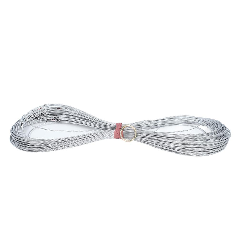 50 м веревка для измерения скважин прозрачные весы не усаживающиеся портативная стальная проволочная веревка для строительства