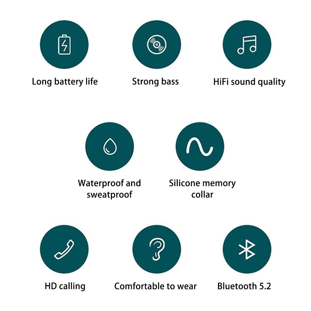 G07 Нашейная Bluetooth-совместимая гарнитура, беспроводной сабвуфер, наушники с шейным ремешком, наушники с шумоподавлением