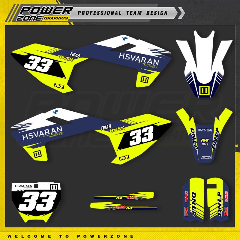PowerZone Custom Team Graphics Backgrounds Decal Stickers Kit For Husqvarna TC65 2023 2022 2021 2020 2019 2018 2017 2016  06