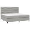 Maison Exclusive - Sommier à lattes de lit et matelas et LED Gris clair 200x200 cm
