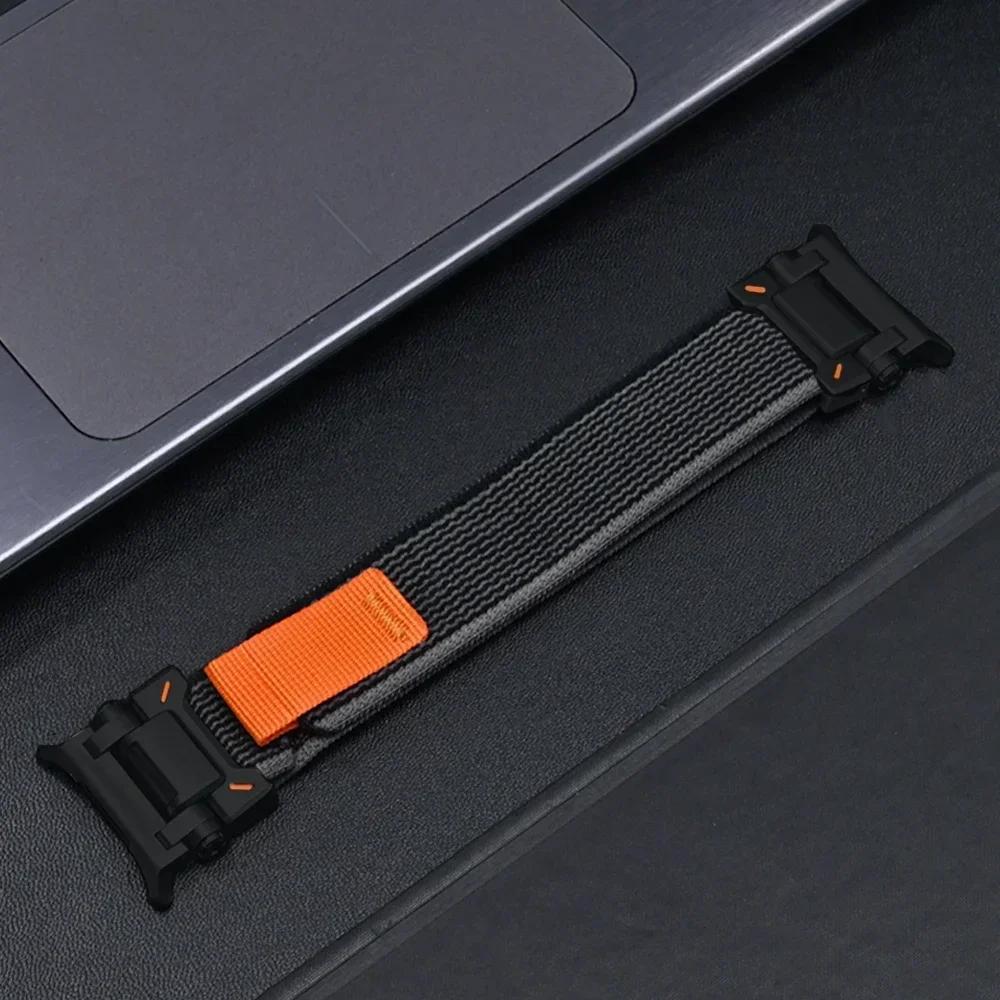 Нейлоновый ремешок Trail Loop для Samsung Galaxy Watch 7 Ultra 47 мм Браслет Мужской для SAMSUNG ULTRA 47 47MM Нержавеющая сталь Correa