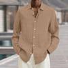 Рубашка Design Sense Solid Color Shirt Men's Long Sleeved Spring Autumn Trend Brand Loose Casual Shirts Men's
