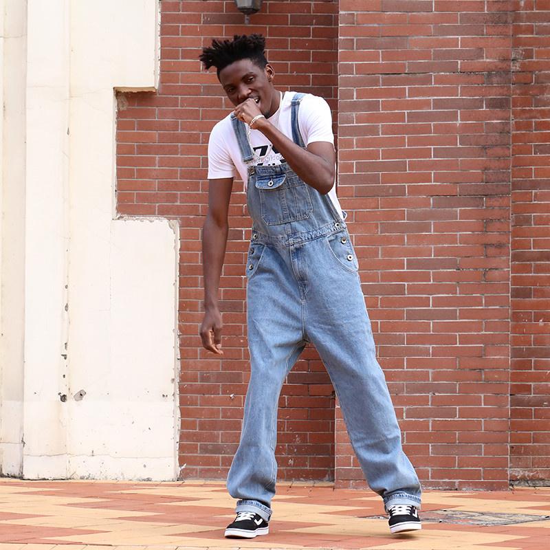 Мужской джинсовый комбинезон большого размера, мужская свободная рабочая одежда