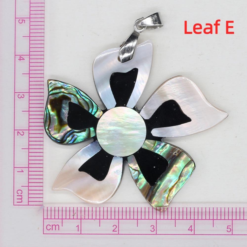 Natural Abalone Pendant Tree Leaf Charm Mother of Pearl Shell Pendants for Women Jewelry Making DIY Necklace Gift