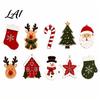 Seasonal Gift for Friends Family Vintage Christmas Hanging Bunting Garland 2D Flat Wooden Snowman Elk Stocking Signs Holidays Tree Santa Claus Banner
