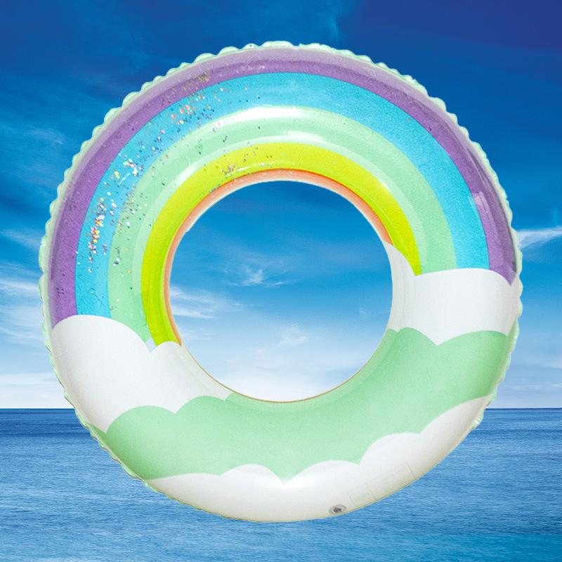 Новое кольцо для плавания с радужным цветком, водные виды спорта, Интернет-знаменитости, маленькая фея, утолщенное детское кольцо для плавания из ПВХ