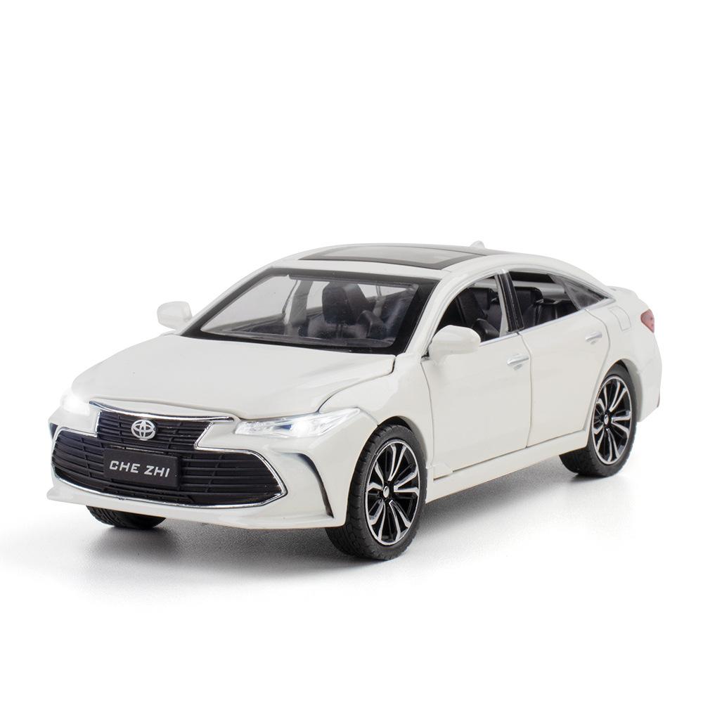 Литая под давлением модель автомобиля Toyota Avalon в масштабе 1/24, игрушечный автомобиль с откатным механизмом со звуком и светом для детей, коллекция подарков для мальчиков и девочек