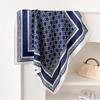 70Cm Small Square Scarf Imitation Silk Silk Scarf Headscarf Spring And Summer Printing Simple Geometric Line Scarf Scarf Professional Scarf