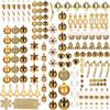 Boules de Noël - SPRINGOS - 155 pcs - Plastique - Couleur dorée - Décorations variées