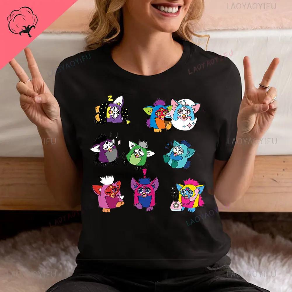 Furby Twilight Volturi New Moon Aro Caius Marcus The Volurby Funny Cartoon Classic Cotton T-Shirt Tee Graphic T Shirts Cotton