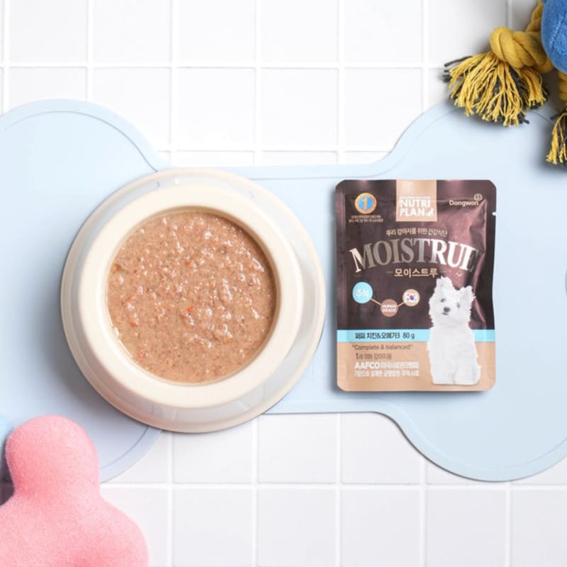 [Домашнее животное] Dongwon Nutriplan Moistru Puppy Курица и Omega3 для собак 80 г