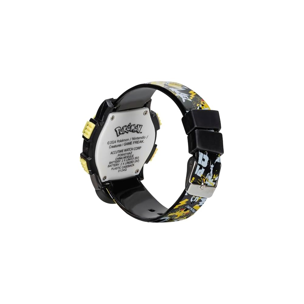 Accutime Watch Corp. Аналоговые часы Accutime POK4214AZ Черно-желтые с кварцевым механизмом и водозащитой