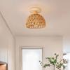 Потолочный абажур из ротанга, адаптер ЕС E27, база в стиле бохо для фермерского дома, кафе, прихожей