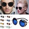 Steampunk Mens Sunglasses Mirrored Sunglasses Round Circle Sun Glasses