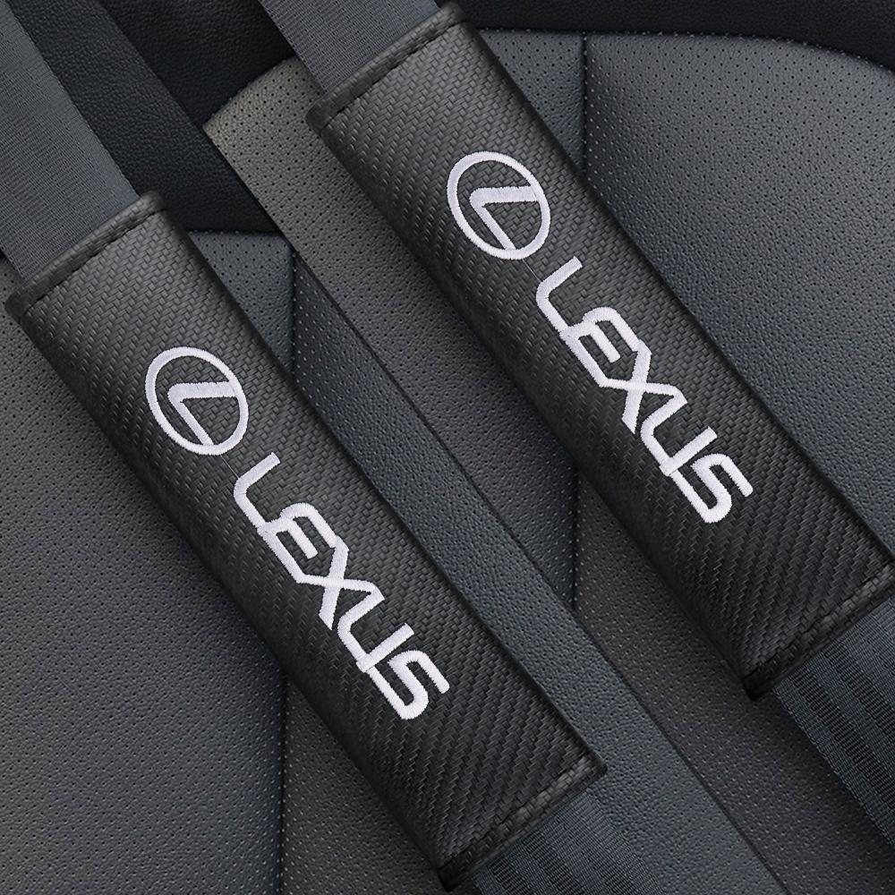 1/2 шт. Накладки на ремень безопасности с регулируемыми плечевыми накладками из углеродного волокна для интерьера автомобиля Lexus LS LC IS350 ES300 GS350 CT200h LX570 RX500h