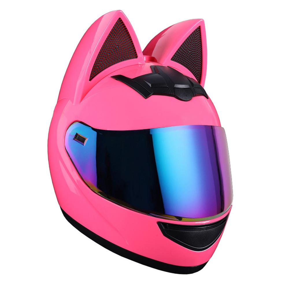 HNJ Мотоциклетный шлем Casco Moto Шлем для бездорожья Съемные кошачьи ушки Четыре сезона Дышащий Мотокросс Мотоциклетный шлем Мужской Женский